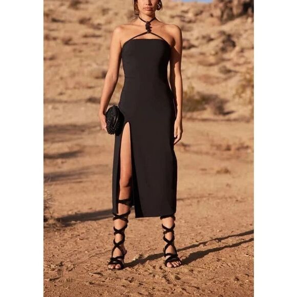 CULT GAIA CASTILA DRESS in BLACK XL - Picture 2 of 8